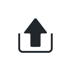 Upload icon symbol template for graphic and web design collection logo vector illustration