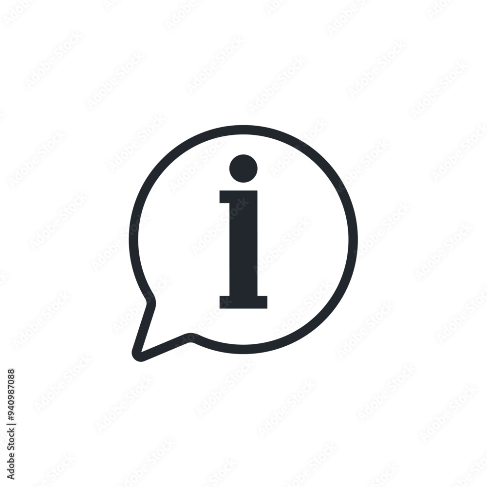 Poster Info icon. Information symbol template for graphic and web design collection logo vector illustration