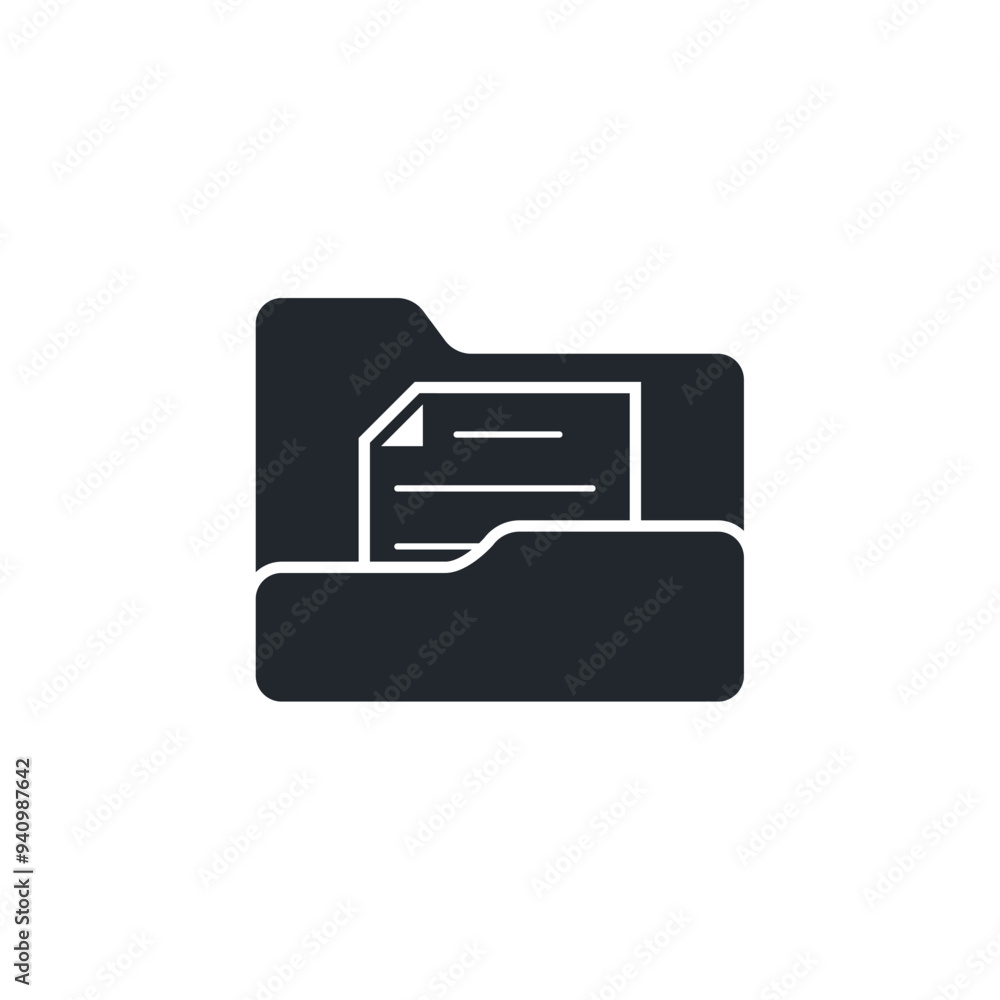 Aufkleber folder icon symbol template for graphic and web design collection logo vector illustration