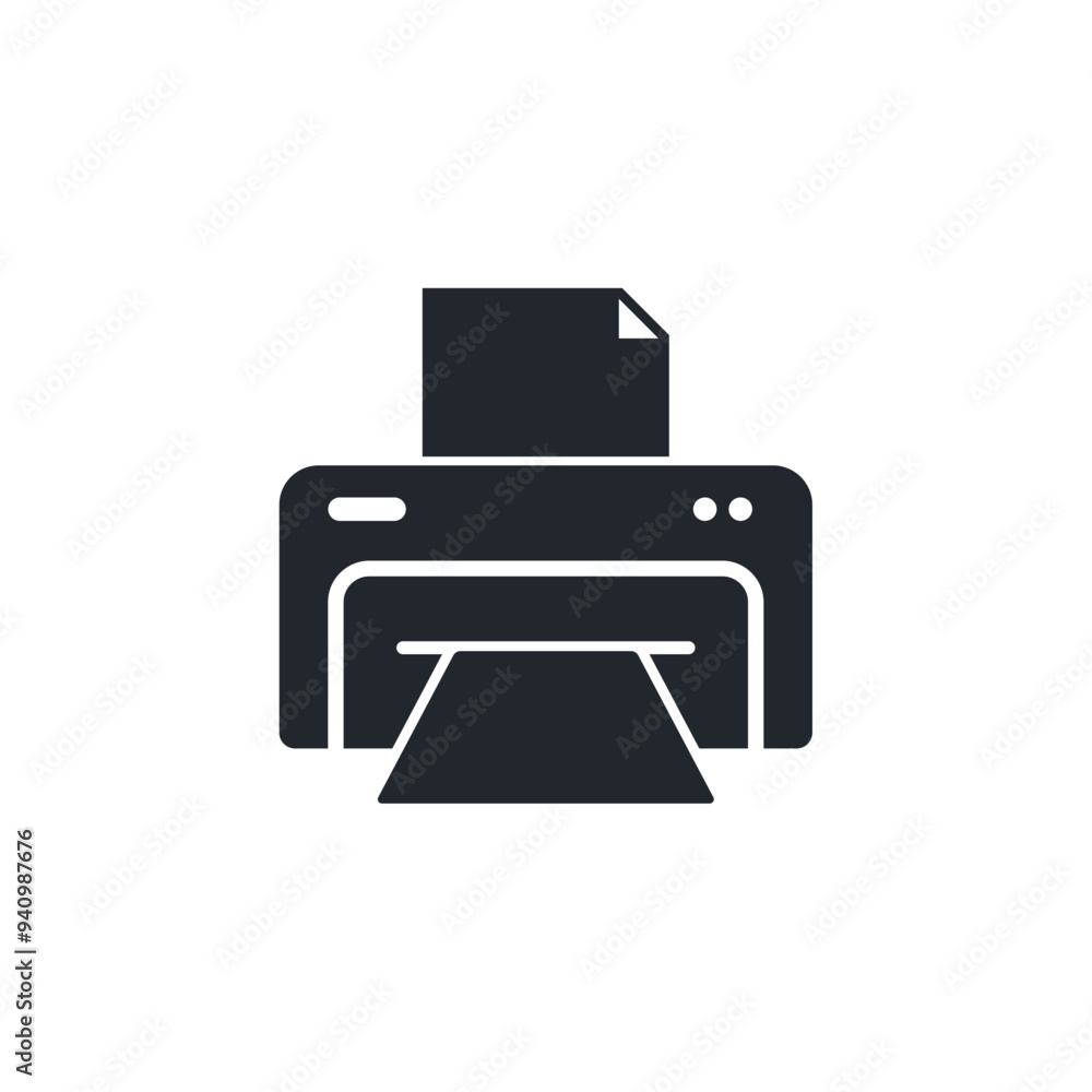 Poster printer icon symbol template for graphic and web design collection logo vector illustration