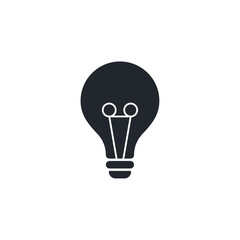 Lightbulb icon. Idea symbol template for graphic and web design collection logo vector illustration