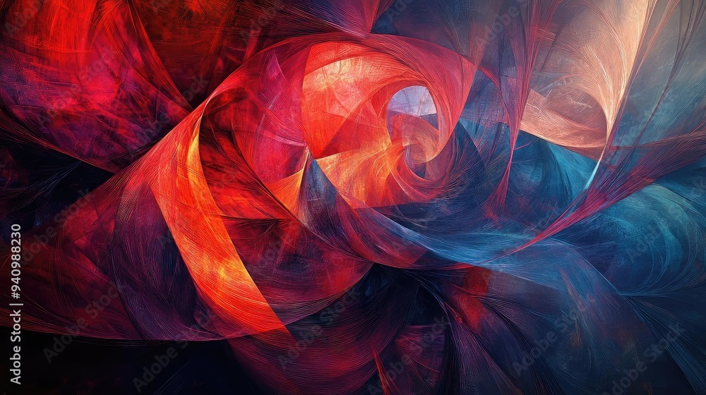 Aufkleber A mesmerizing blend of colors swirling in abstract patterns, evoking emotion and creativity through vibrant hues.