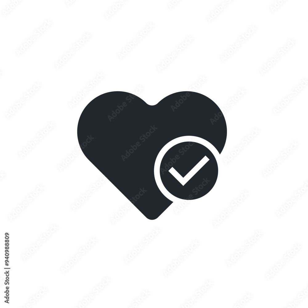 Poster favorite icon. heart symbol template for graphic and web design collection logo vector illustration