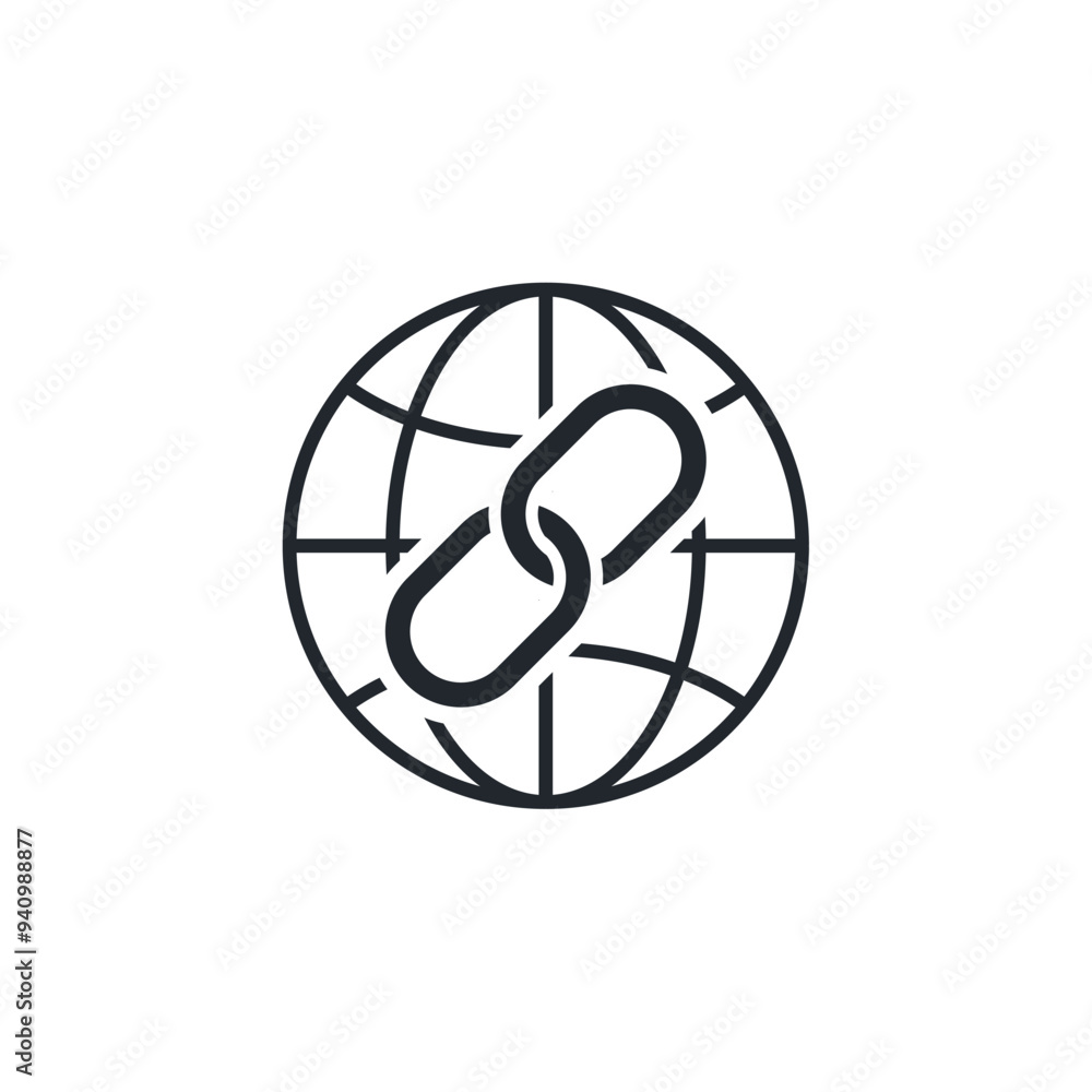 Poster hyperlink icon symbol template for graphic and web design collection logo vector illustration