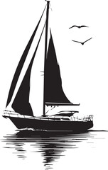 silhouette of a sailing boat