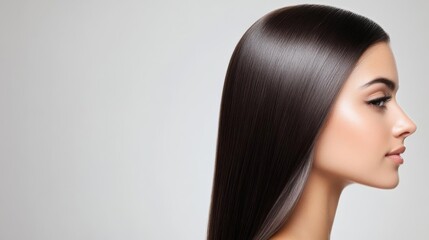 Naklejka premium Hair treatment with a velvety texture, luxury care, rich and smooth