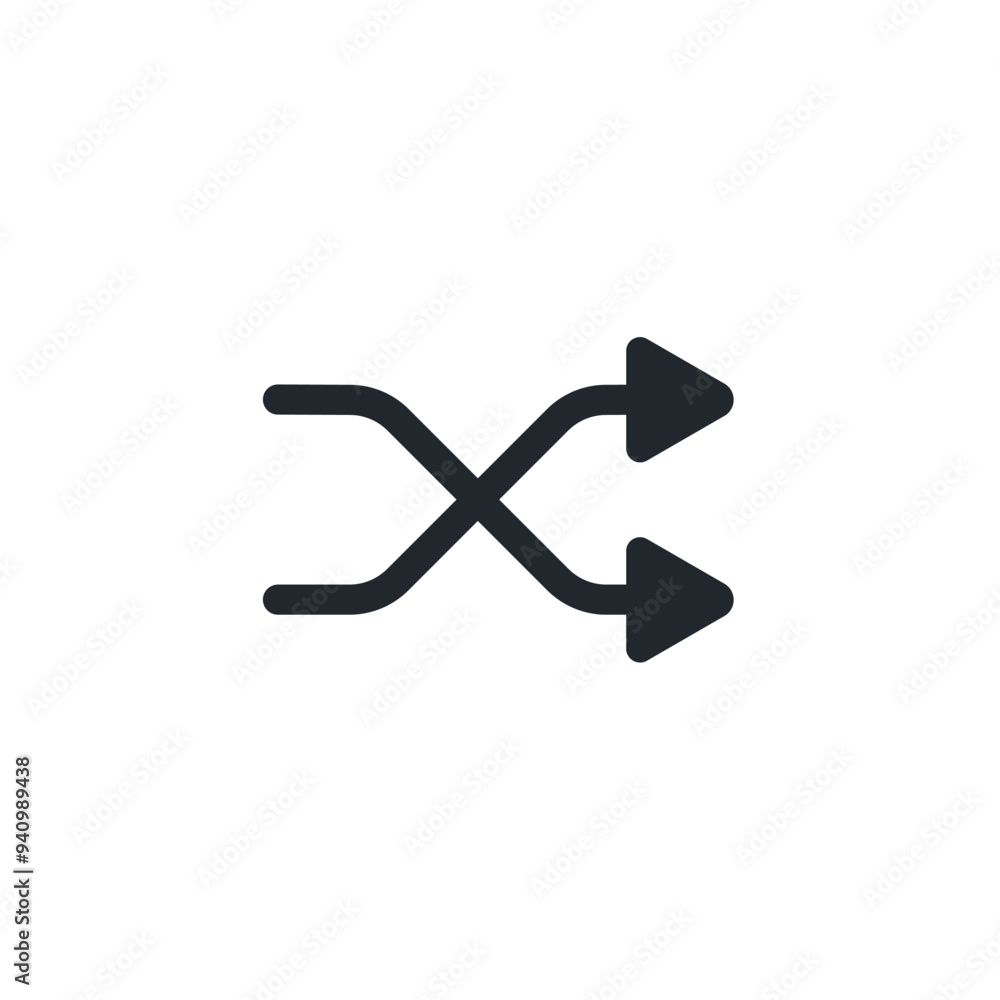 Poster shuffle icon symbol template for graphic and web design collection logo vector illustration