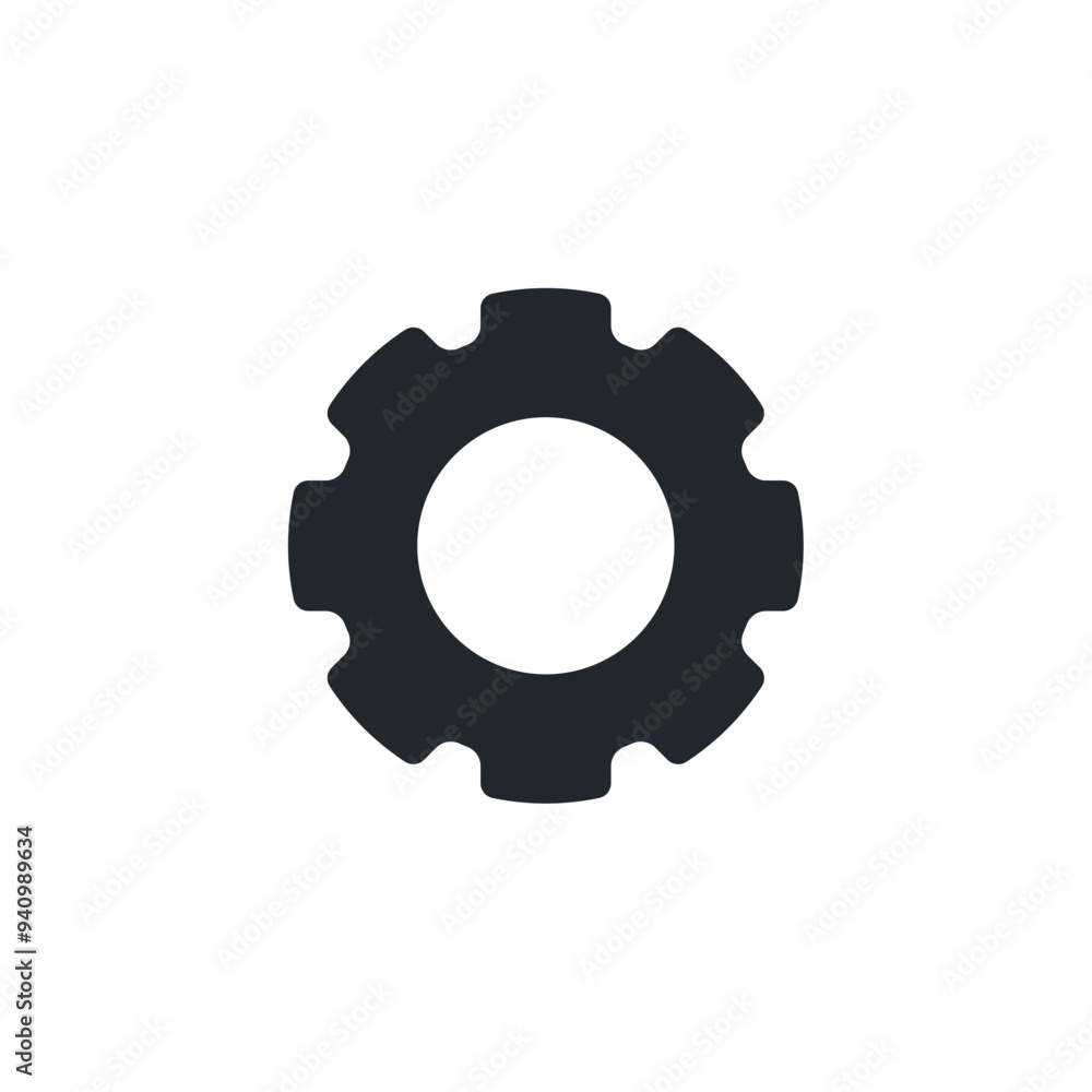 Aufkleber settings icon symbol template for graphic and web design collection logo vector illustration
