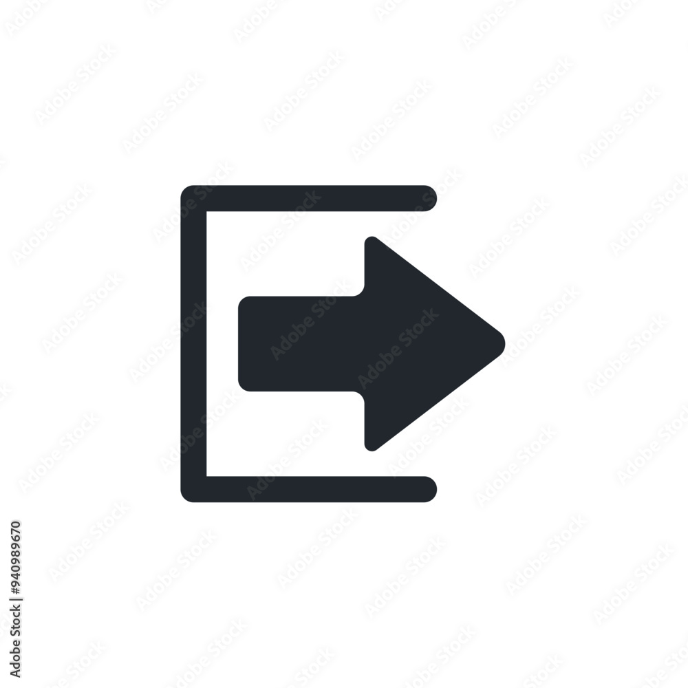 Poster logout icon symbol template for graphic and web design collection logo vector illustration