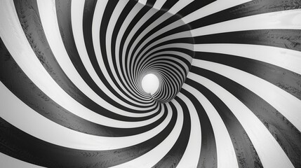 A futuristic tunnel with concentric blue and white rings creates a 3D effect, ideal for digital art and sci-fi projects.