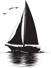 silhouette of a sailing boat