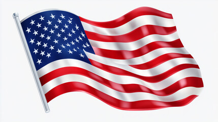 2024 US Flag Icon in Vector Style Highlighting Patriotism and National Pride