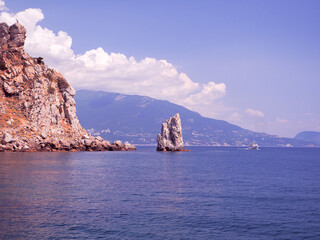 Rock sail at the yalta crimea