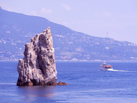 Rock sail at the yalta crimea