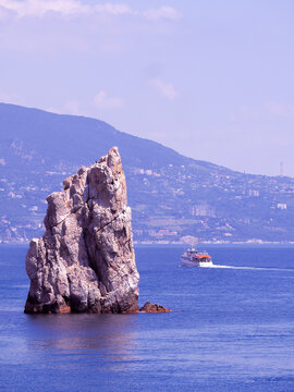 Rock sail at the yalta crimea