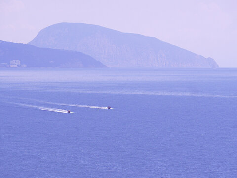 Rock sail at the yalta crimea
