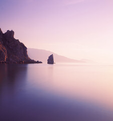 Rock sail at the yalta crimea