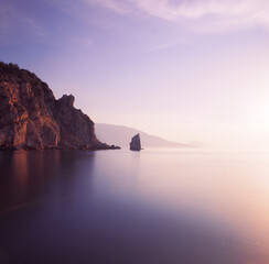 Rock sail at the yalta crimea