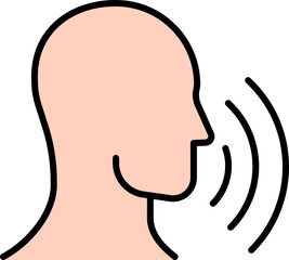Person speak icon. Head symbol.