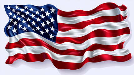 Fototapeta premium American Flag Vector Design for 2024 Celebrations with Stars and Stripes