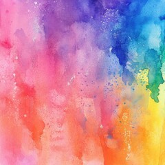 Obraz premium Rainbow Watercolor Background Abstract Texture