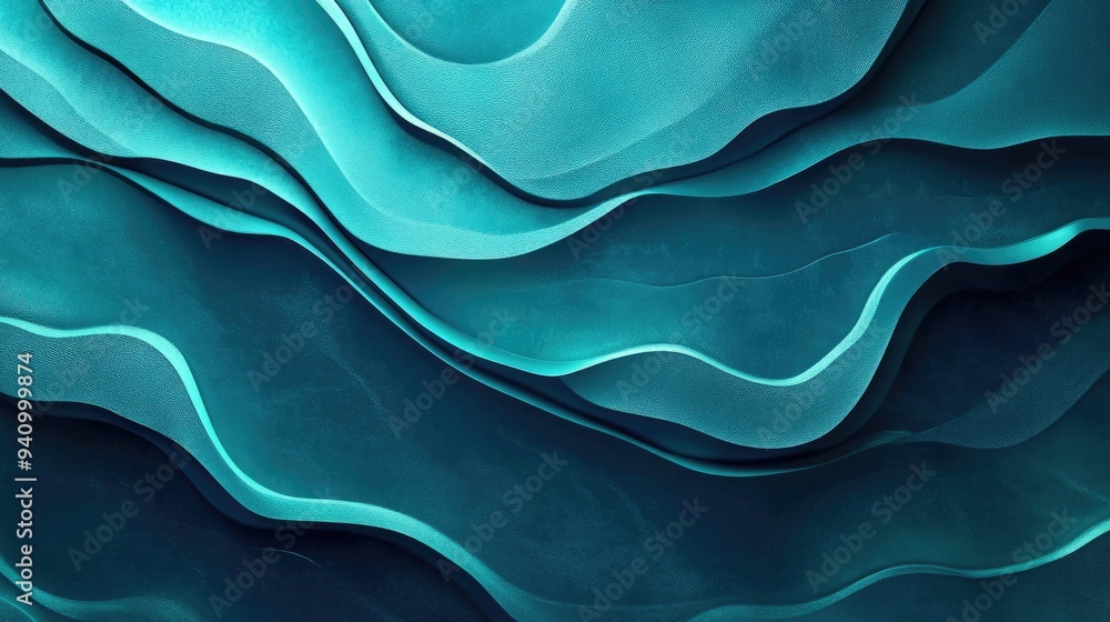 Poster matte petrol blue and teal gradient background with rough grain textures, electric shimmer, and flow