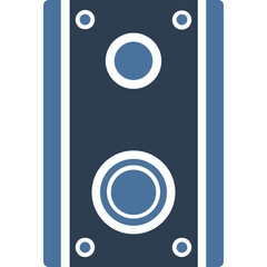 Speaker vector icon in isolated background 