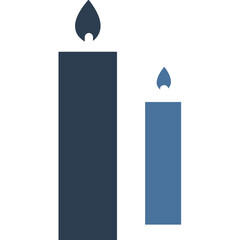 Candle vector icon in isolated background 