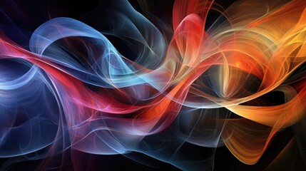 Fototapeta premium Abstract shapes merging in a surreal