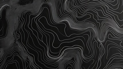 Abstract topographic map background with lines illustration.