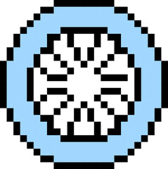 Wheel tire icon. Pixel style.