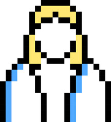 Doctor icon. Cardiologist symbol. Pixel style.