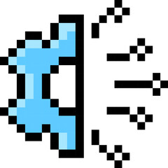 Artificial intelligence symbol. Cogwheel icon.