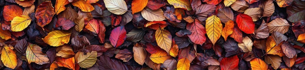 Autumn Leaves in Vibrant Colors Generative AI