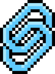 Link icon. Connection symbol. Pixel style.