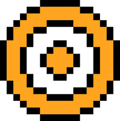 Aim cross icon. Pixel style.