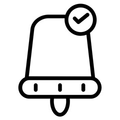 Bell Check Alarm Line Icon