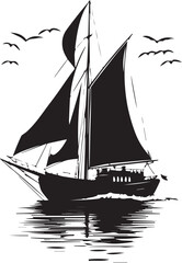 silhouette of a ship