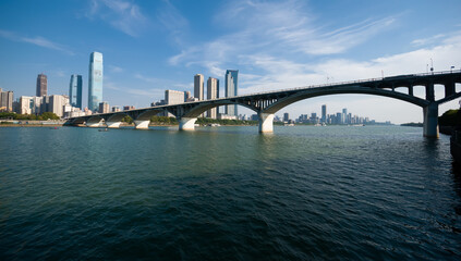  big and long bridge over the river in china