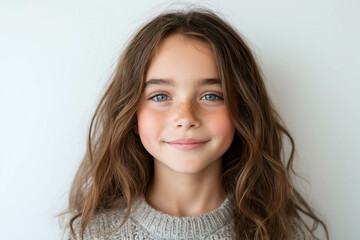 Fototapeta premium Tween Girl On White Background