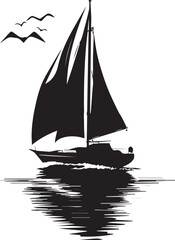 silhouette of a ship