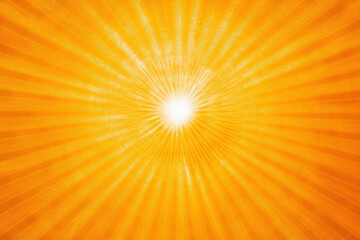 Obraz premium Yellow Sunburst On White Background