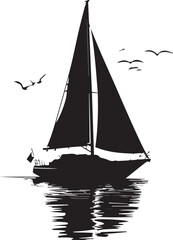 silhouette of a ship