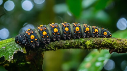 Fototapeta premium Costa Rican caterpillar closeup