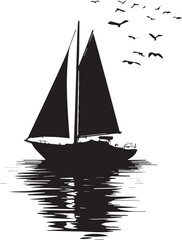 silhouette of a ship