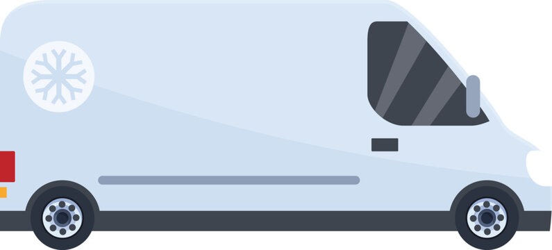 Refrigerated truck transporting frozen food, ensuring freshness and quality during delivery