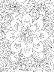 Flowers Coloring Book Pages Flowers Patterns