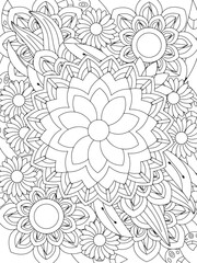 Flowers Coloring Book Pages Flowers Patterns