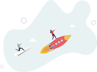 innovation and motivation concept.flat design with people.