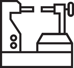 Manufacturing Robotic Machine Icon, CNC machine